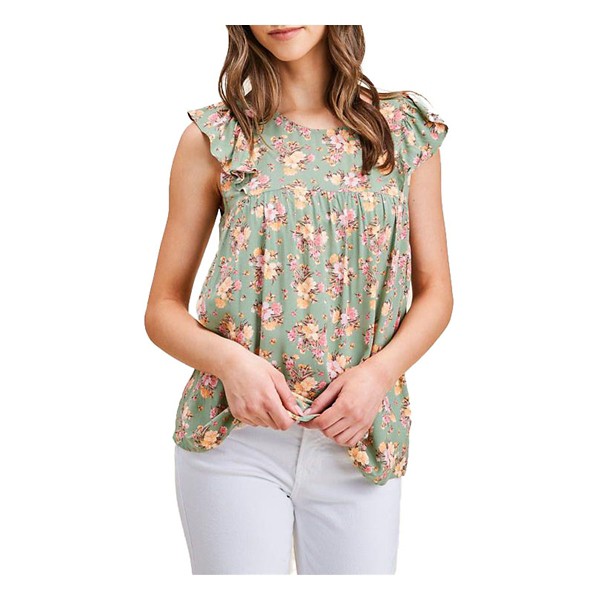 Women's Staccato Ruffle Keyhole Blouse product image