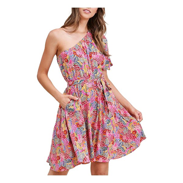 Women's Staccato One Shoulder Floral Dress product image