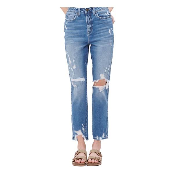 Women's Mica Denim Distressed Relaxed Fit Mom Jeans product image