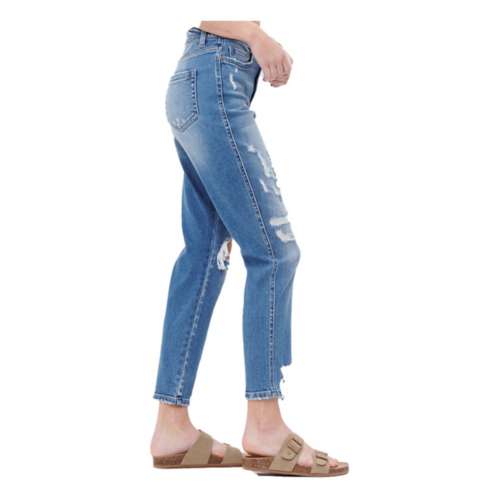 Women's Mica Denim Distressed Relaxed Fit Mom Jeans