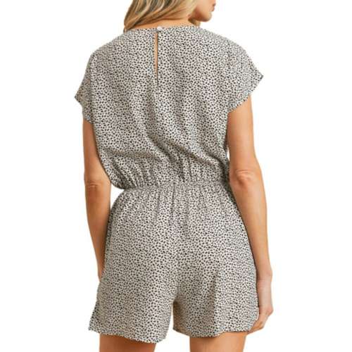Women's First Love Plus Size Tie Front Romper