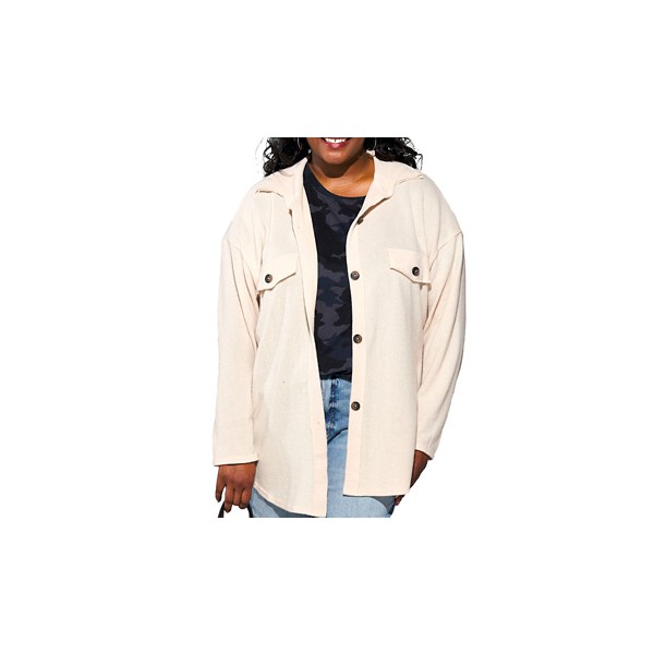 Women's First Love Plus Solid Shirt Jacket product image