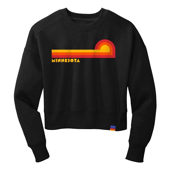 Women's Cows X Cacti Minnesota Sunset Cropped Crewneck Sweatshirt product image