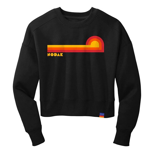 Women's Cows X Cacti NoDak Sunset Cropped Crewneck Sweatshirt product image