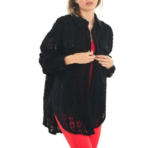Women's DAVI & DANI Sheer Lace Blouse