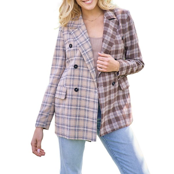 Women's Hailey & Co Hailey & Co Two Tone Plaid Blazer product image