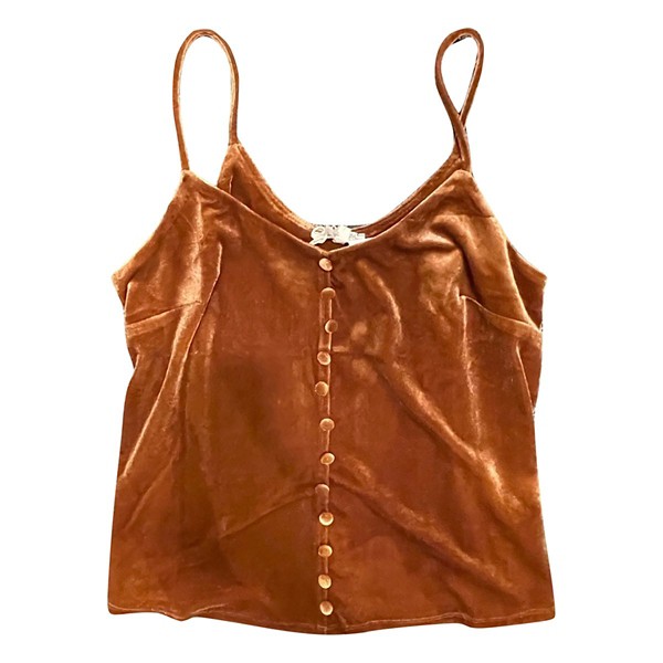 Women's Mystree Button Front Velvet Tank Top product image