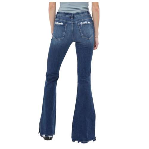 Women's Mica Denim Slit Flare Jeans
