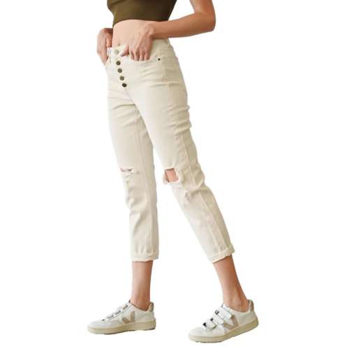Women's Mica Denim Button-Up Boyfriend Jeans