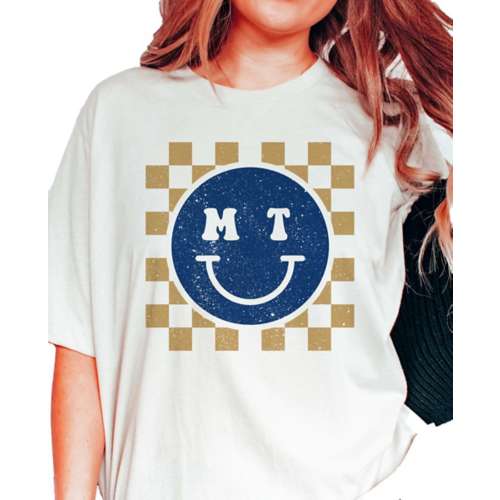 Women's A. Blush Bobcats Happy Face T-Shirt