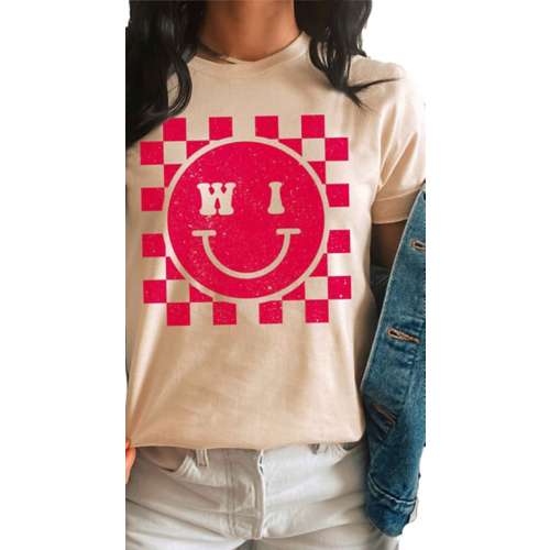 Women's A. Blush Badger Happy Face T-Shirt