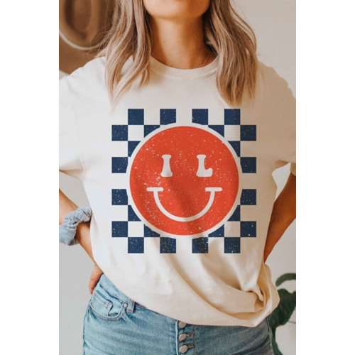 Women's A. Blush Illinois Happy Face T-Shirt