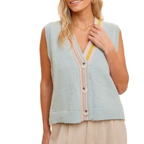 Women's Hem & Thread Oversized Button Down Sweater Vest | SCHEELS.com
