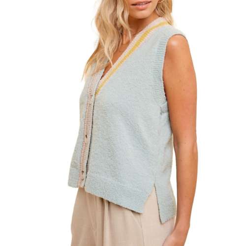 Women's Hem & Thread Oversized Button Down Sweater Vest | SCHEELS.com