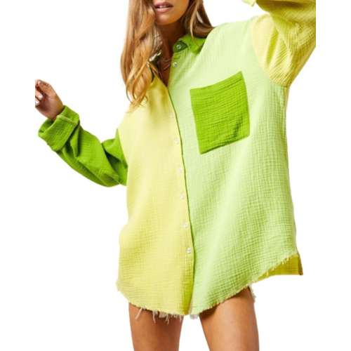 Davi & Dani Crinkled Jacquard Button Down Shirt main image 0