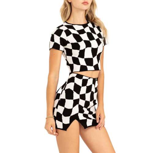 Women's Double Zero Checkered Dress Set