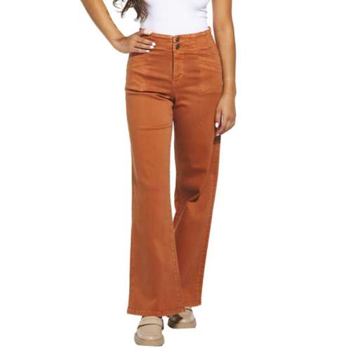 High Waisted skinny formal pants - ORANGE / 28