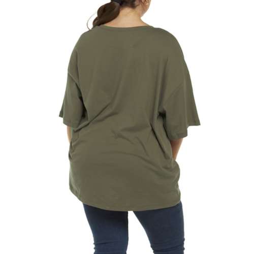 Women's RAE MODE Plus Size Washed Cotton T-Shirt
