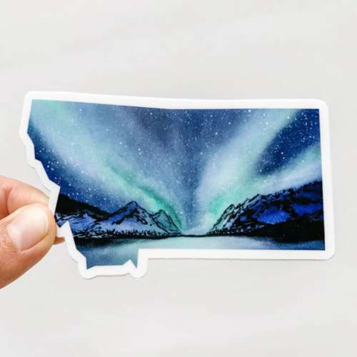 Wild Flower Paper Company Montana Northern Lights Decal