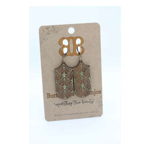 Butterflies And Banjos Deco Earrings