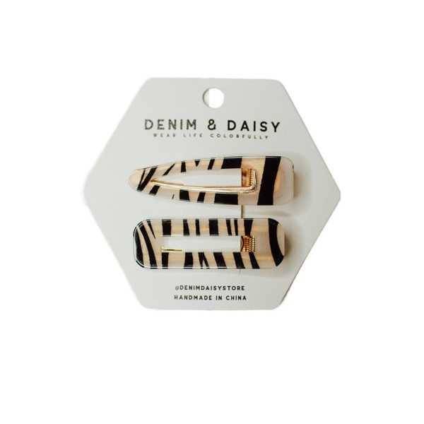 Women's Denim & Daisy Zebra Hair Clip product image