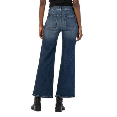Women's KUT from the Kloth Meg Two Button Relaxed Fit Wide Leg Jeans