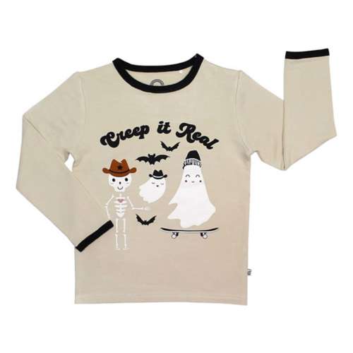 Toddler Girls' Lyle and Scott Sport Sweat-shirt à capuche Creep It Real Long Sleeve T-Shirt