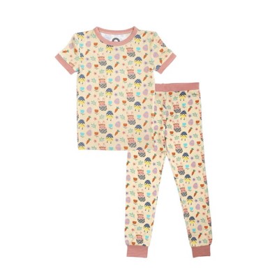 Toddler Abstract Animalier-print chintz cotton dress Tour Bamboo Pajama Set
