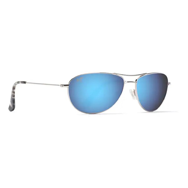 Photos - Sunglasses Men's Maui Jim Baby Beach Polarized  Silver/Blue Hawaii Silver/Blue Hawaii 60342903561