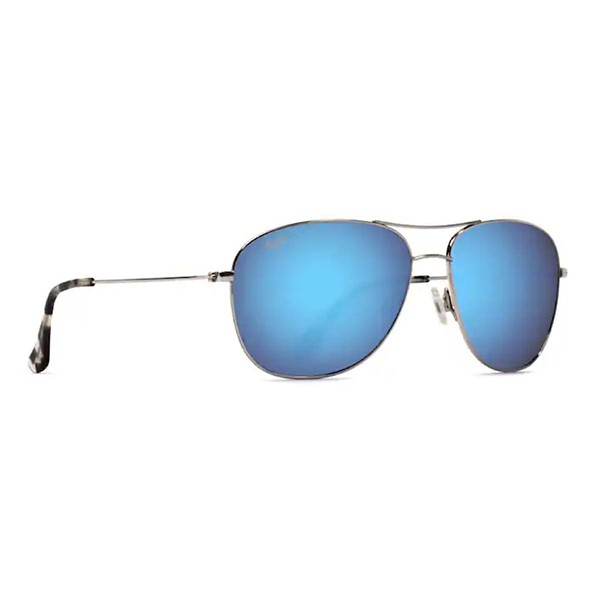 Photos - Sunglasses Men's Maui Jim Cliff House Polarized  Silver/Blue Hawaii Silver/Blue Hawaii 60342903563