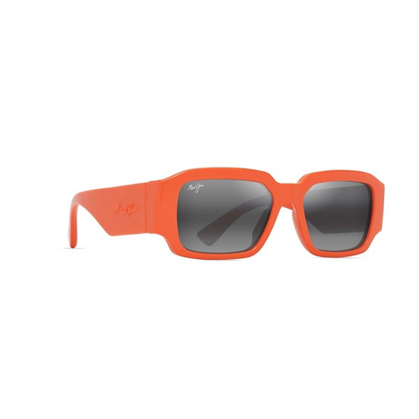 Photos - Sunglasses Men's Maui Jim Kupale Polarized  Shiny Orange/Neutral Grey Polarized Shiny Orange/Neutral Grey Polarized 603429075