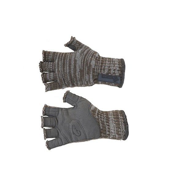 Women's DSG Outerwear Wool Fingerless Gloves Small Stone Grey