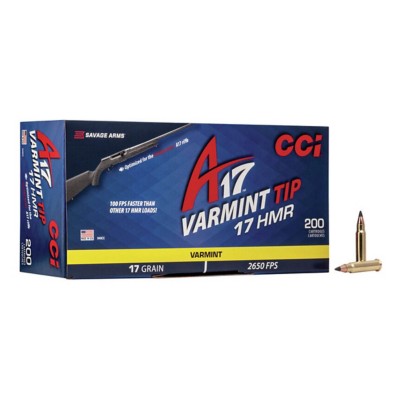 CCI A17 Varmint Tip Rimfire Ammunition 200 Round Box