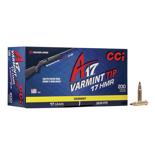 CCI A17 Varmint Tip Rimfire Ammunition