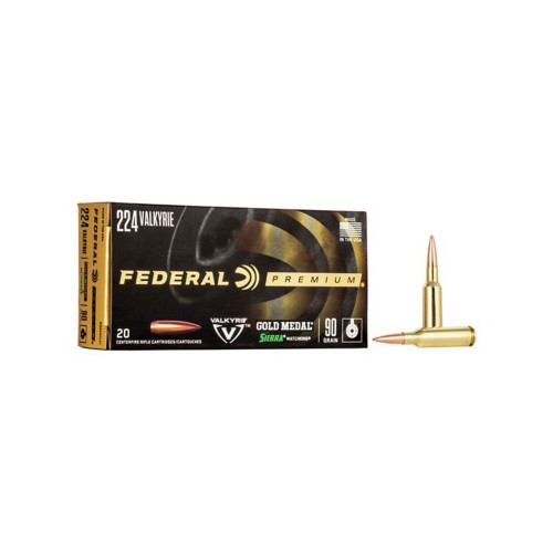 Federal Premium Gold Medal Sierra MatchKing 224 Valkyrie Rifle ...