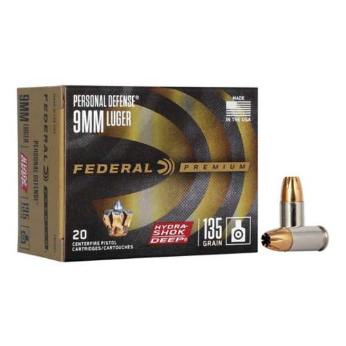 Federal Premium Personal Defense Hydra-Shok Deep Pistol Ammunition 20 Round Box