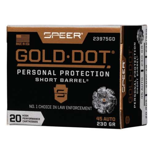 Speer Gold Dot Personal Protection Short Barrel Pistol Ammunition 20 Round Box