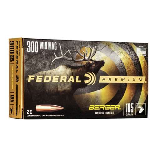 Federal Premium Gold Medal Berger Hybrid Hunter Rifle Ammunition 20 Round Box