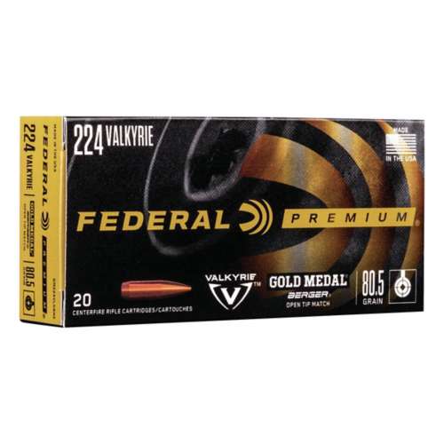 Federal Premium Gold Medal Berger Hybrid OTM Rifle Ammunition 20 Round Box