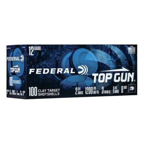 Federal Top Gun Clay Target Lead Shotshells 100 Round Box