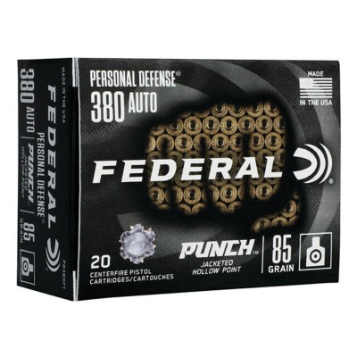 Federal Premium Personal Defense Punch Pistol Ammunition 20 Round Box