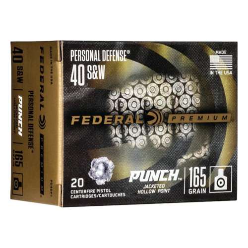 Federal Premium Personal Defense Punch JHP Pistol Ammuntion 20 Round Box