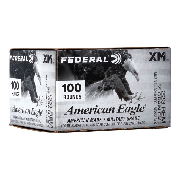 Federal American Eagle XM Military Grade Rifle Ammunition 100 Round Box product image