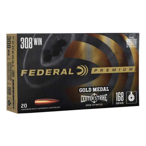 Federal Premium Gold Medal CenterStrike OTM Rifle Ammunition 20 Round Box