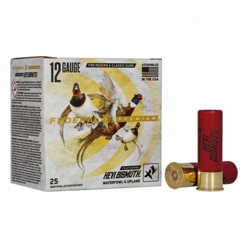 Federal HEVI-Bismuth Non-Toxic Shotshells 12 Gauge Shotshells 25 Round Box