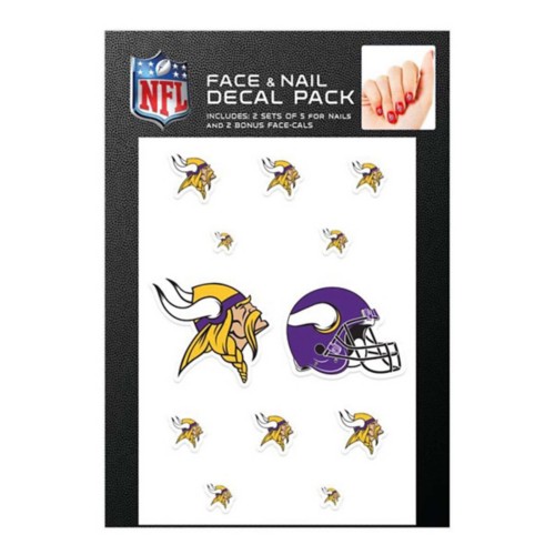 Wincraft Minnsota Vikings 4pk Fingernail Tattoos - Primary Image