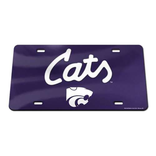 Wincraft Kansas State Wildcats "Cats" Acrylic License Plate