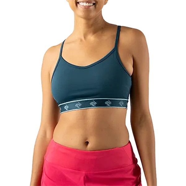 Women's rabbit Running Strappy Sports Bra Medium Reflecting Pond