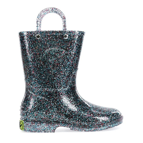 Girls’ Western Chief Glitter Waterproof Rain Boots Toddler 7T Mutli