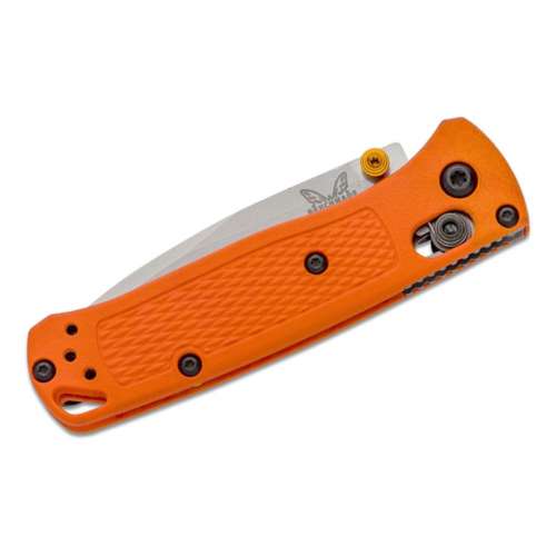 Benchmade Mini Bugout Drop Point Knife with Knife Sharpener in Orange -  Yahoo Shopping